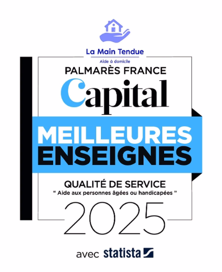 Label Capital Meilleures Enseignes 2025, qualité de service, aide aux personnes âgées ou handicapées, décerné à La Main Tendue